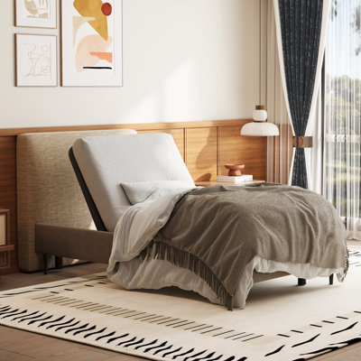 Boltz Adjustable Bed Frame with 5-Part Design & Corded Remote Control