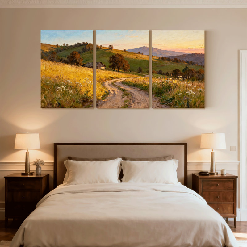 Ensemble de 3 reproductions d'art sur toile, "Scenic & Cityscapes", H 18 po x l 36 po