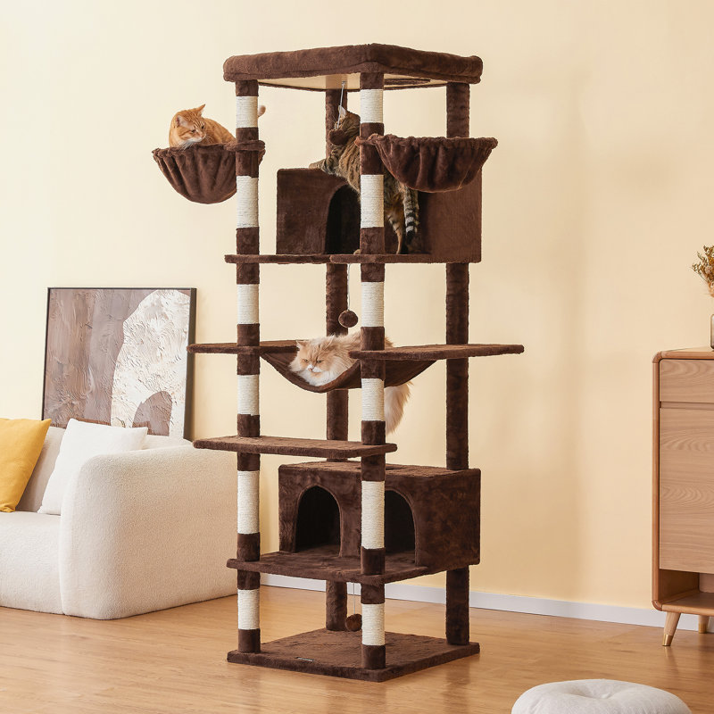 Arbre à chat H 77,6 po Danniela, Brun