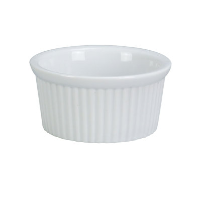 Yanco Accessories Chinaware Ramekin Fluted In Bright White