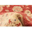 Tapis décoratif en laine de conception unique rouge/beige 5 pi 7 po x 7 pi 9 po noué à la main New Age