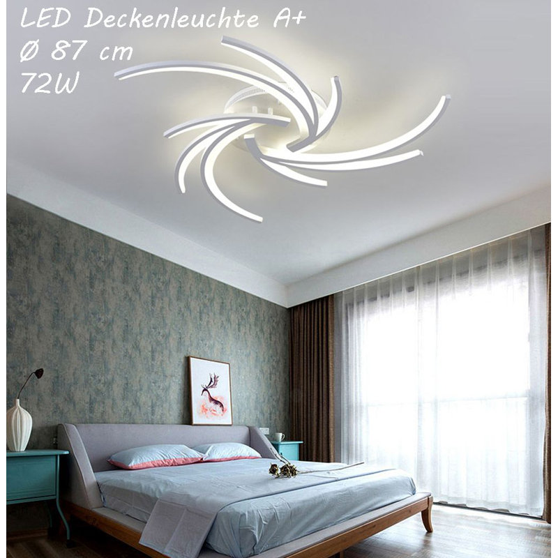 Vickers Acrylic LED Flush Mount, 15cm H x 87cm W x 87cm D, Golden