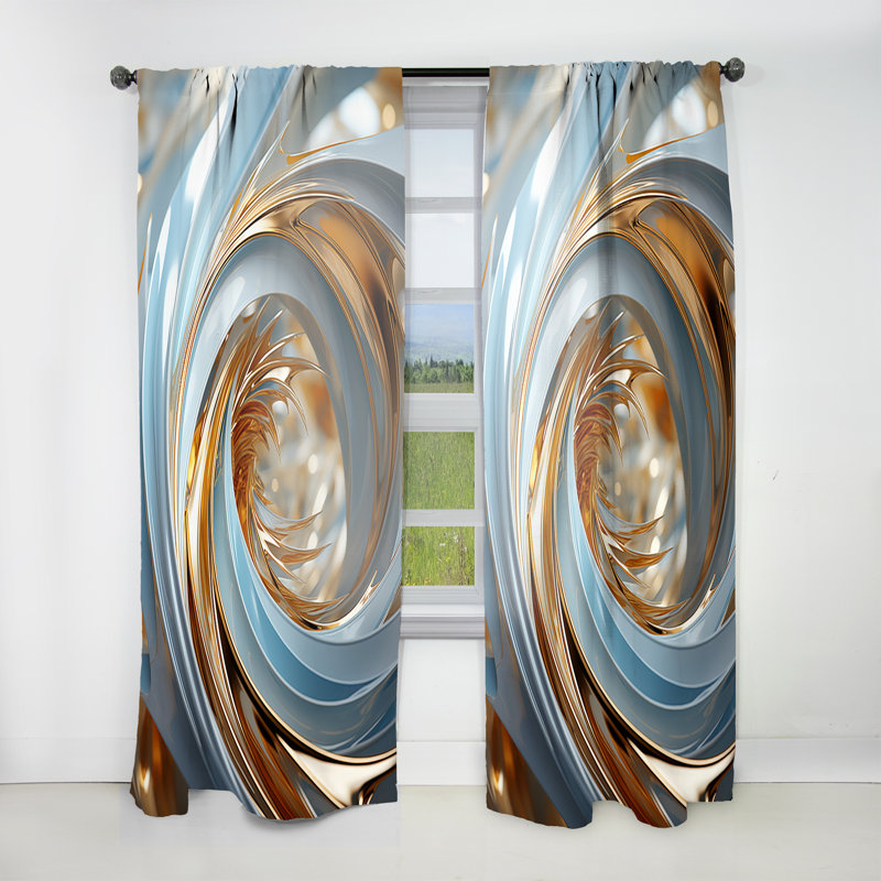 Rideau en spirale obscurcissant - 1 panneaux, L 52 po x L 63 po