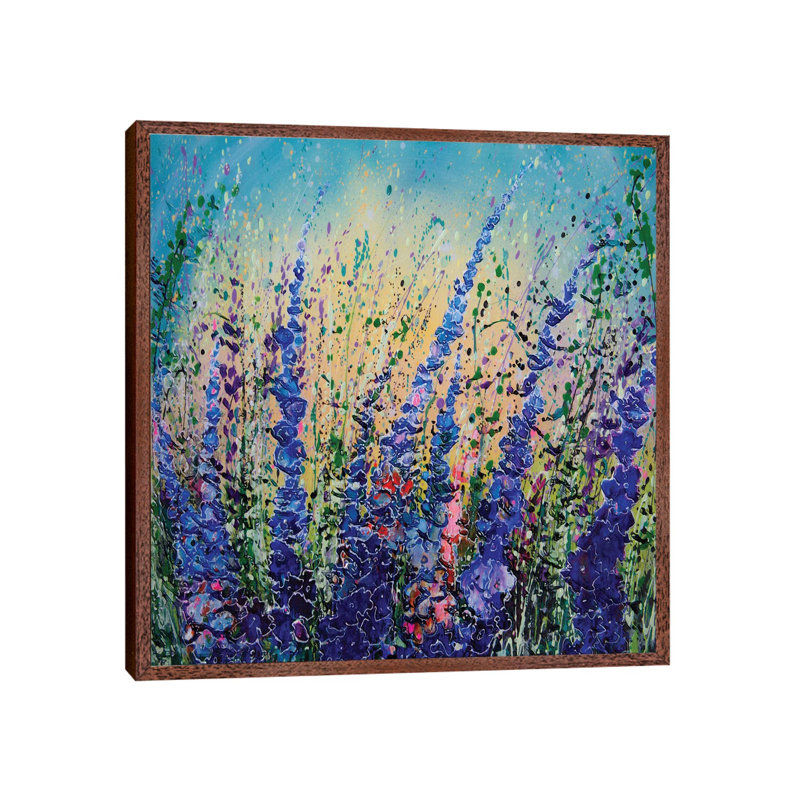 Love Blue Summer Sky by Lena Owens - Painting on Canvas, Classic Wood Framed Canvas, 66.04cm H x 66.04cm W x 3.81cm D