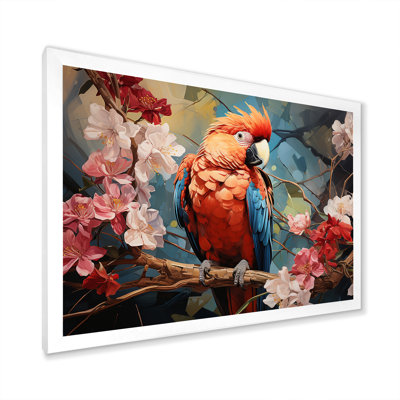 " Parrots Harmony In Red "