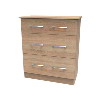 Crete 76.5cm W 3 - Drawer Chest of Drawers