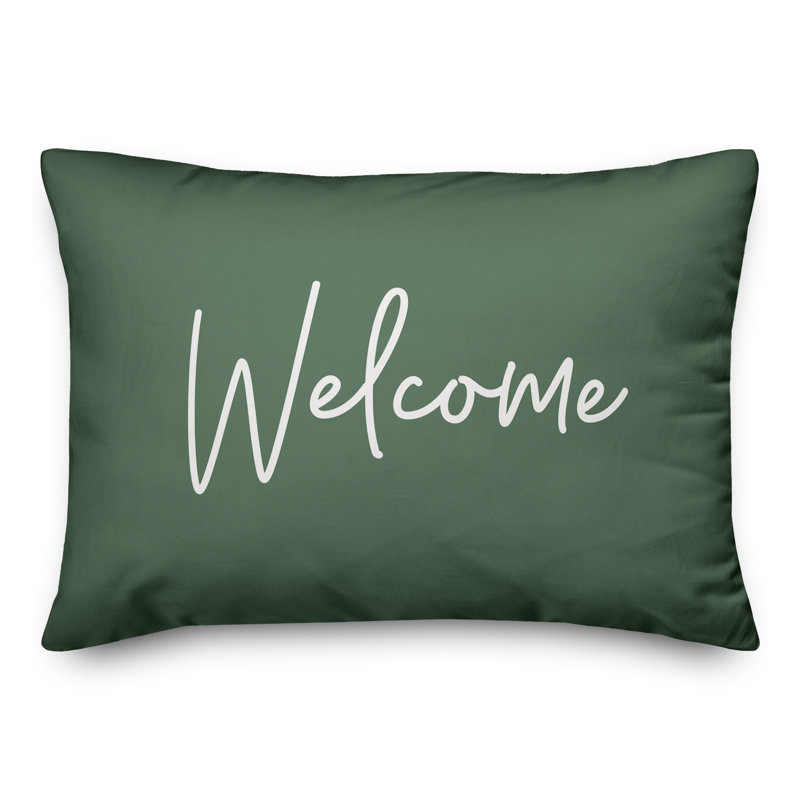 Outdoor Throw Pillow, Green