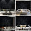 Papier peint adhésif autocollant, espace cosmique monochrome, étoiles, nuit, ciel étoilé, points abstraits, art mural auto-adhésif et amovible-119692772