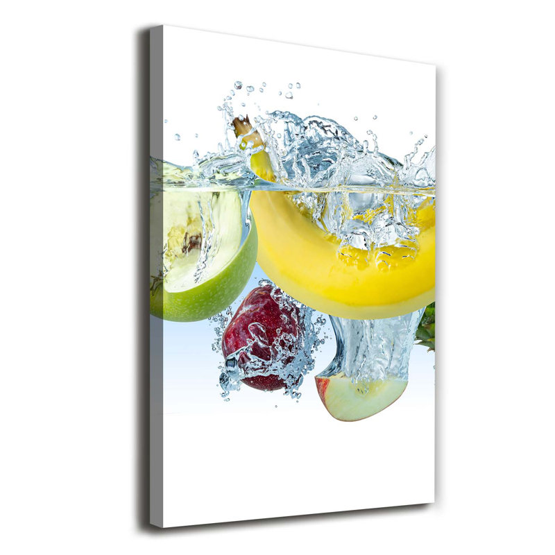 Fruit Under Water - Wrapped Canvas Print