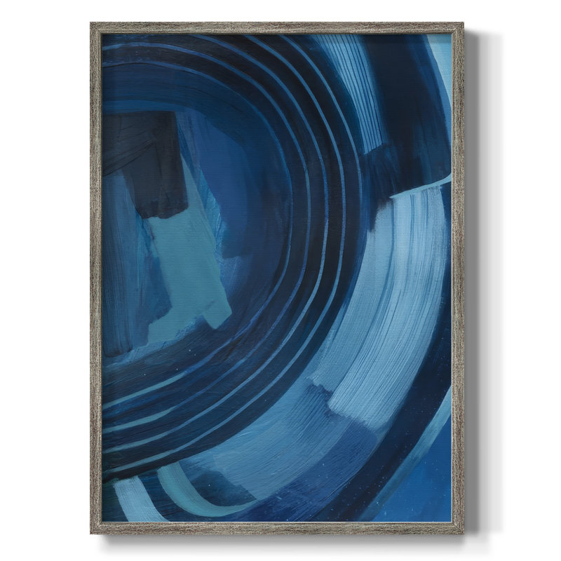 «Blue Sighs I», reproduction encadrée - bois massif, H 21 po x l 17 po