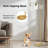 Tangkula Modern Industrial Floor Lamp With Hanging Glass Shade, Tall Standing Light With E26 Socket & Foot Switch For Living Room, Bedroom & Office-1225148780