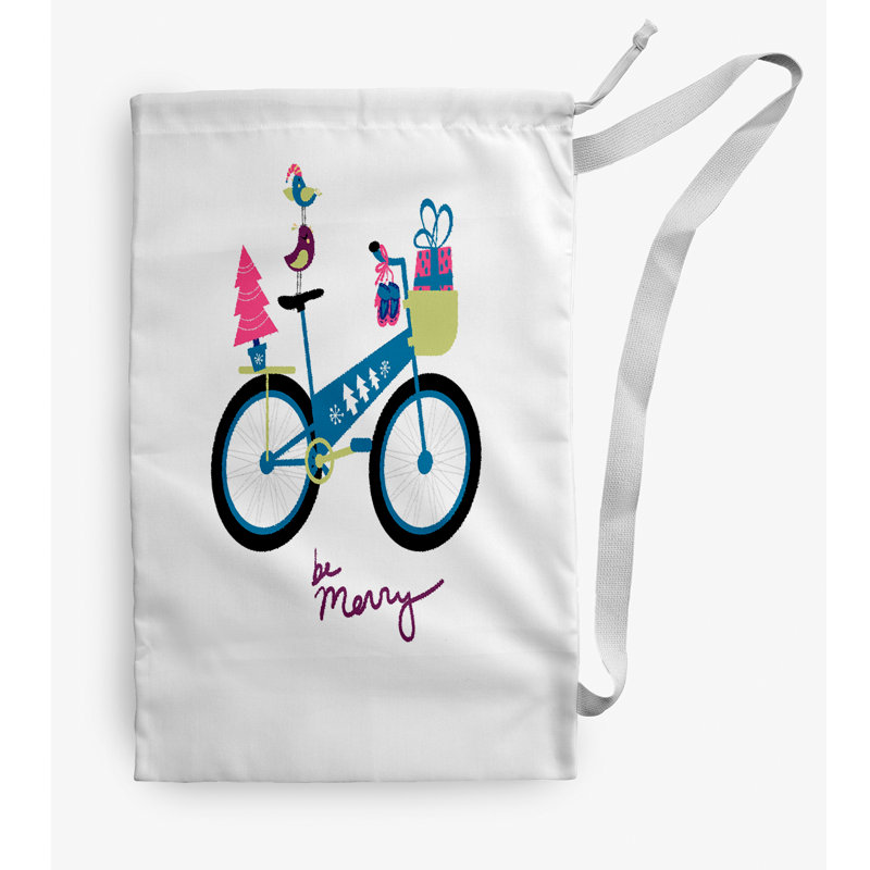 Fabric Laundry Bag with Handles, Small (29" H x 18" W), Blue