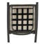Chaise berçante rembourrée Fruttuo crème et noire-120661161
