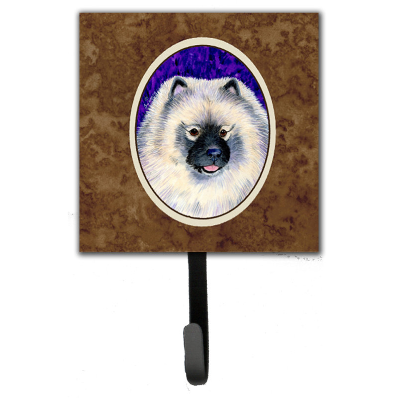 Porte-laisse keeshond et crochet mural