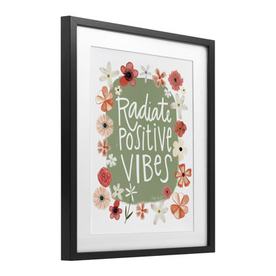 Imprimé floral floral rayonné à vibration positive sous verre, design par Katie Doucette