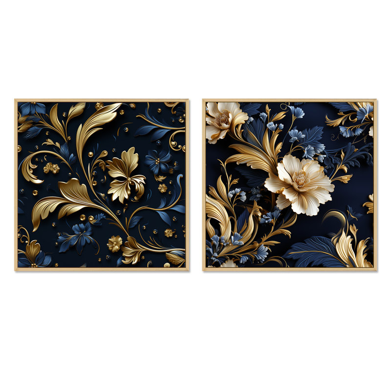 Regal Baroque Flourish Victorian, Cadre flottant brun, H 30 po x l 61 po