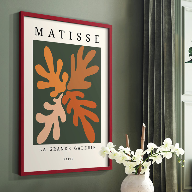 Matisse CECL XXXV, reproduction encadrée - bois massif, Rouge, H 10 po x l 8 po