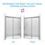 Porte de douche coulissante demi-cadre l 56 à 60 po x H 74 po