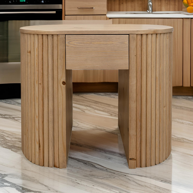 Table de bout ouverte en bois massif avec rangement Espejo, H 23,50 po x l 26,50 po x P 14,75 po