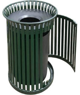 Steel Open Kitchen Trash Can