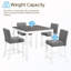 Ensemble de table de salle à manger 5 pièces avec 4 chaises-129703426-129703428