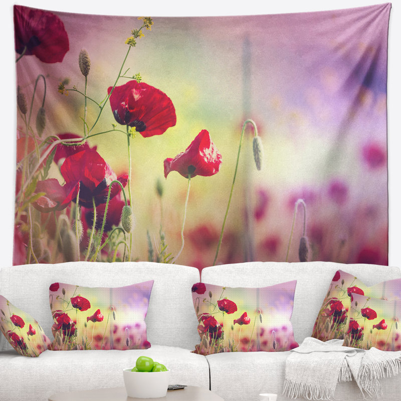 Tapisserie florale florale, H 68 po x l 80 po