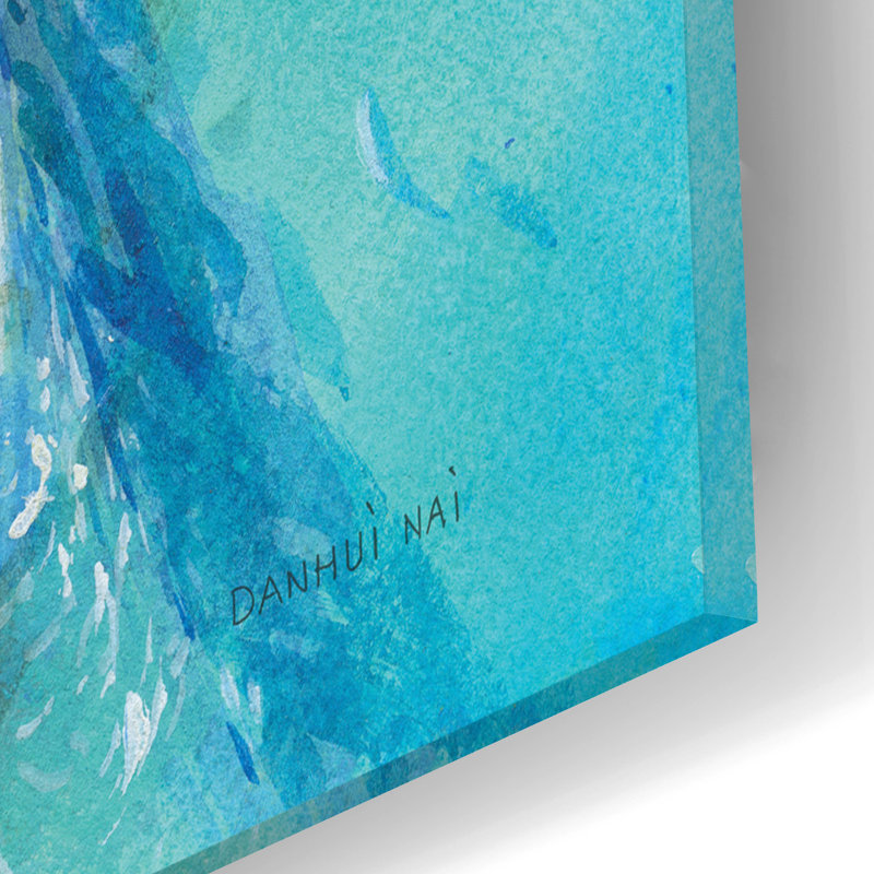 «Paddle Board Exploration 2» par Danhui Nai, art mural en verre acrylique, H 16 po x l 12 po x P 0,13 po