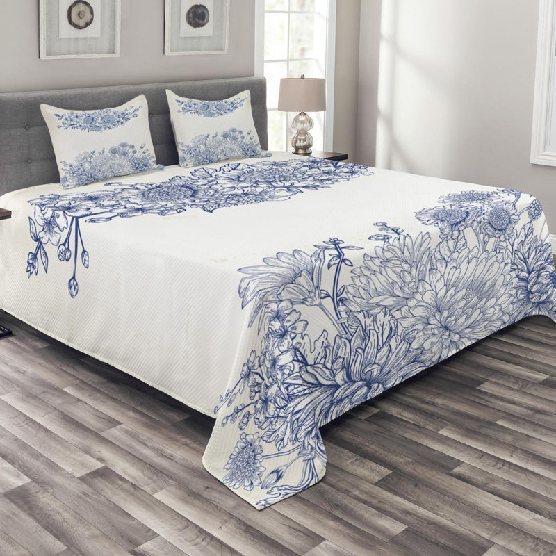 Farmhouse / Country Polyester Coverlet, Queen Coverlet + 2 Shams