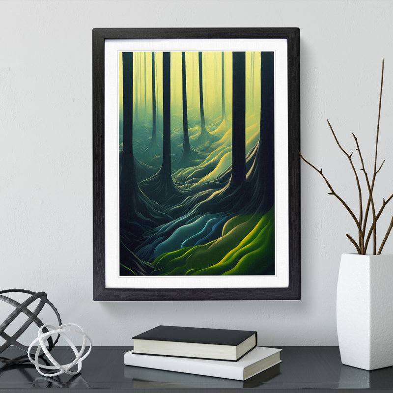 Immense Forest - Wall Art, 34cm H x 25cm W x 2cm D, Black Framed