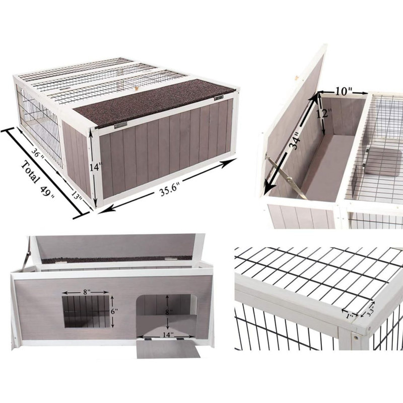 Cage pour petits animaux Frido, Gris / blanc