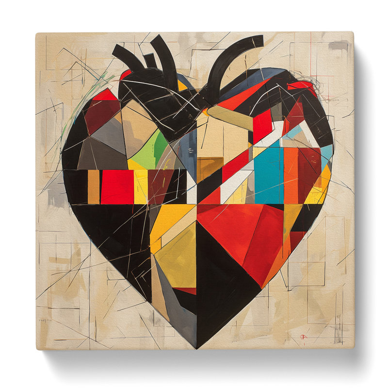 Anatomical Heart Suprematism No.3 - Print, 50cm H x 50cm W x 3cm D