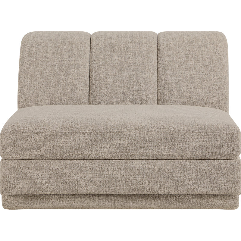 Chaise sans accoudoirs en tissu Chiquita, Tissu beige