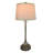 Royal Designs, Inc. 28" Buffet Table Lamps Set of 2 , Brushed Nickel Finish, Linen White Hardback Shades-25313701
