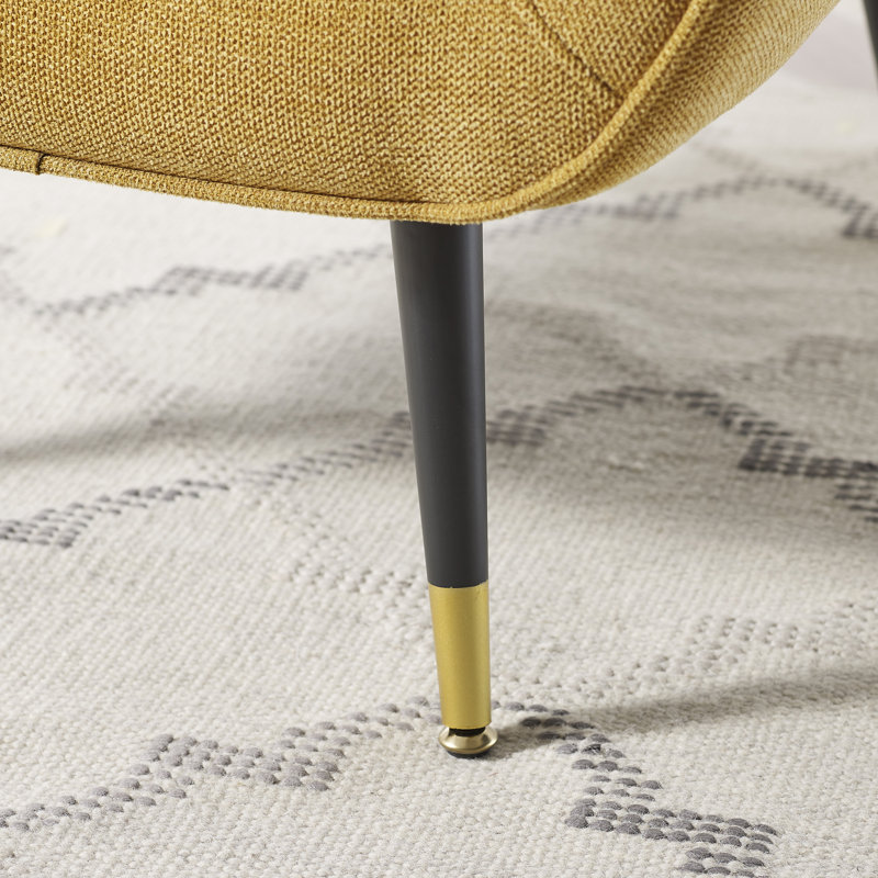 Iwan Upholstered Armchair, Mustard Yellow