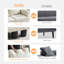 25.6” Wide Square Storage Ottoman Module For Modular Sectional Sofa, Chenille-396195068