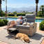 Oversized Wicker Outdoor Reclining Loveseat Sofa Set, 2-Seater Recliner Couch With 6" Cushions-1526067149-1526067137