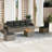 Vidaxl Garden Sofa Set Grey