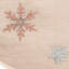 Handmade Christmas Tree Skirt in Natural Linen - Pastel Snowflakes - 60"