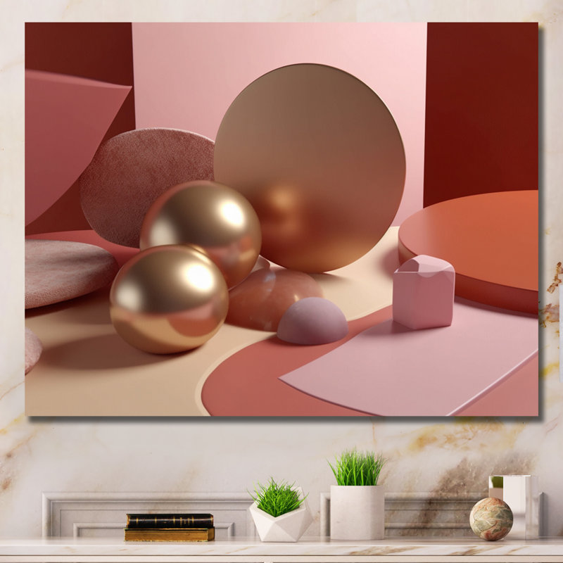 Golden Pearl Dreamscape I - impression, H 24 po x l 32 po x P 1 po, Toile tendue