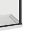 Cabine de douche à cadre noir mat Atlas avec panneau fixe et base inclus