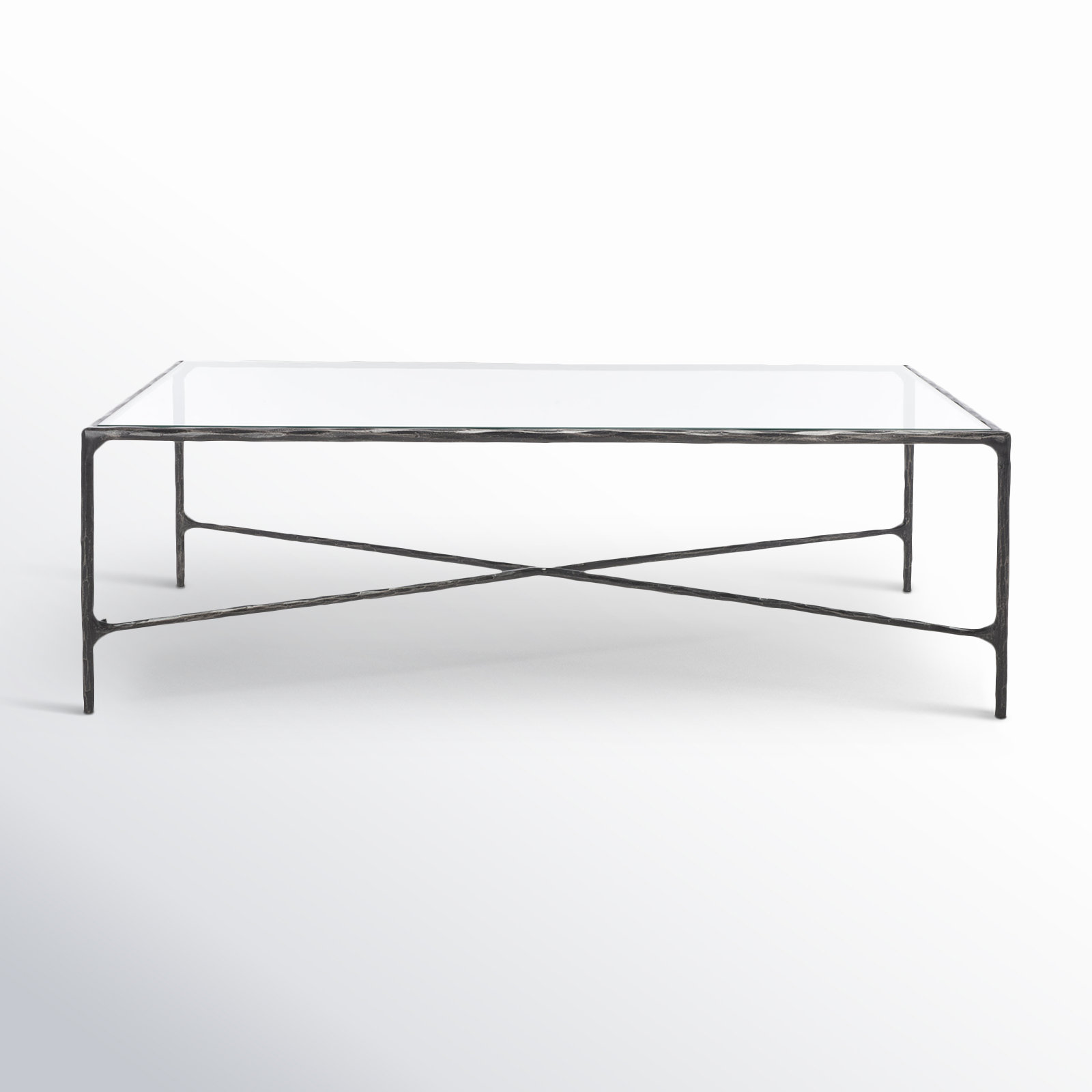 Evelynn Single Coffee Table, Clear, Black