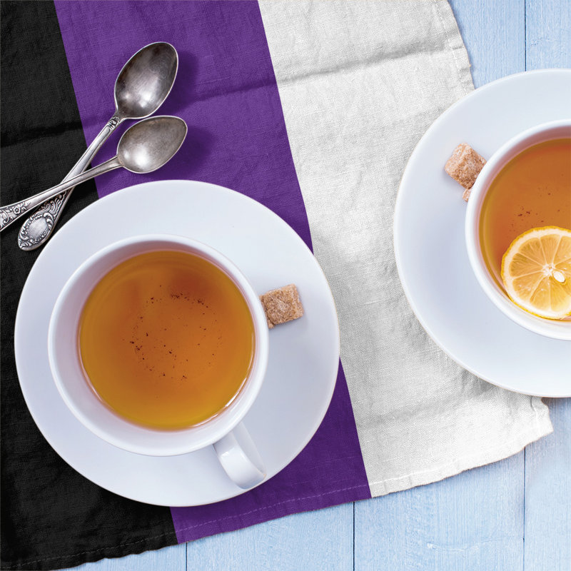 Tea Towel Kitchen Towel, Cotton, Black/Purple/White