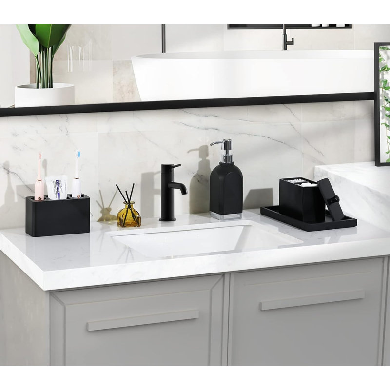 3 Slots Electric Toothbrush And Toothpaste Holder,  Black
