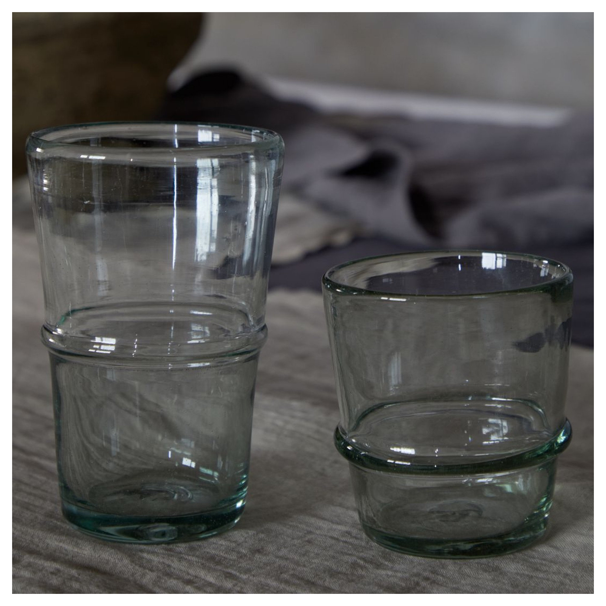 Set/6 Recycled Tall Glass Tumblers, 13 oz.