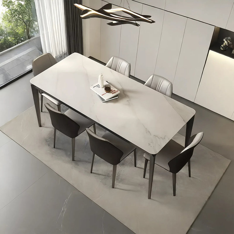Ensemble de table de salle à manger et de chaises Simple Rock, H 29,52 po x L 70,86 po x l 35,43 po