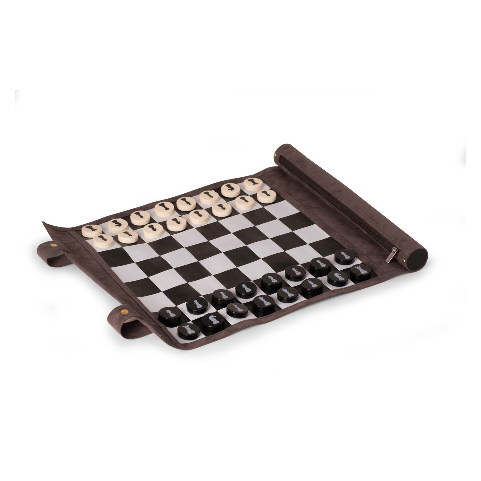 Handmade 17" Chess Table, Brown