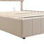 Grand lit plateforme tapissier avec système de rangement hydraulique (beige)-132448775-132448779