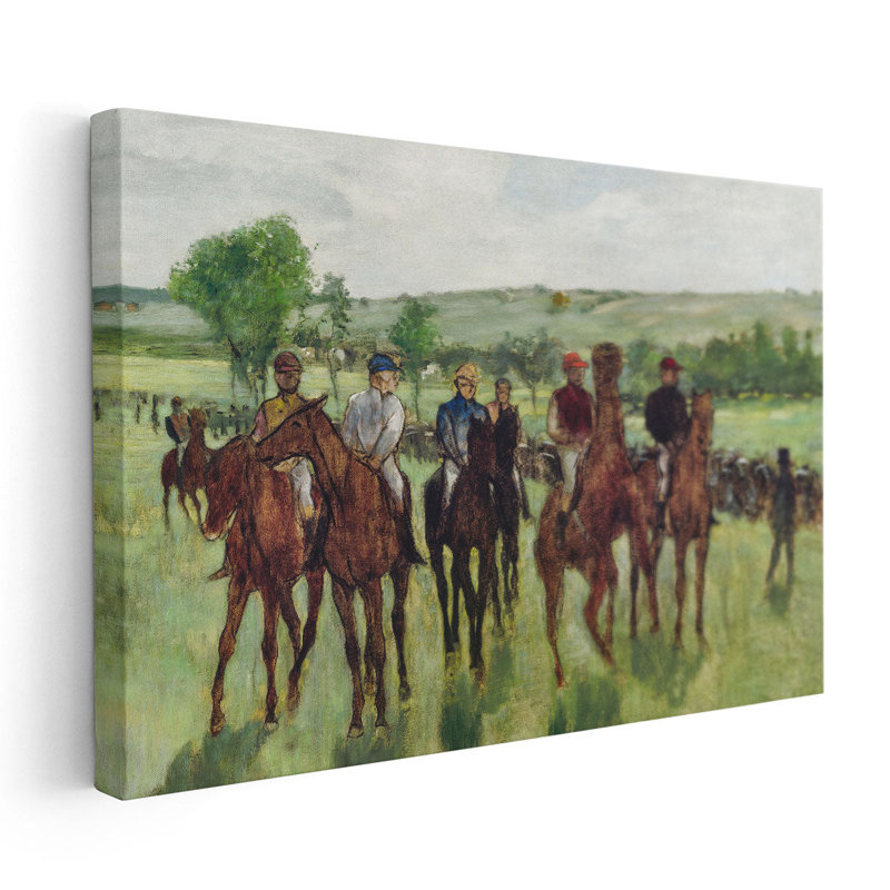 Degas The Races V - reproduction d'art sur toile, H 16 po x l 24 po
