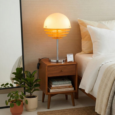 3000K Mid-Century Modern Tiered Moon Table Lamp
