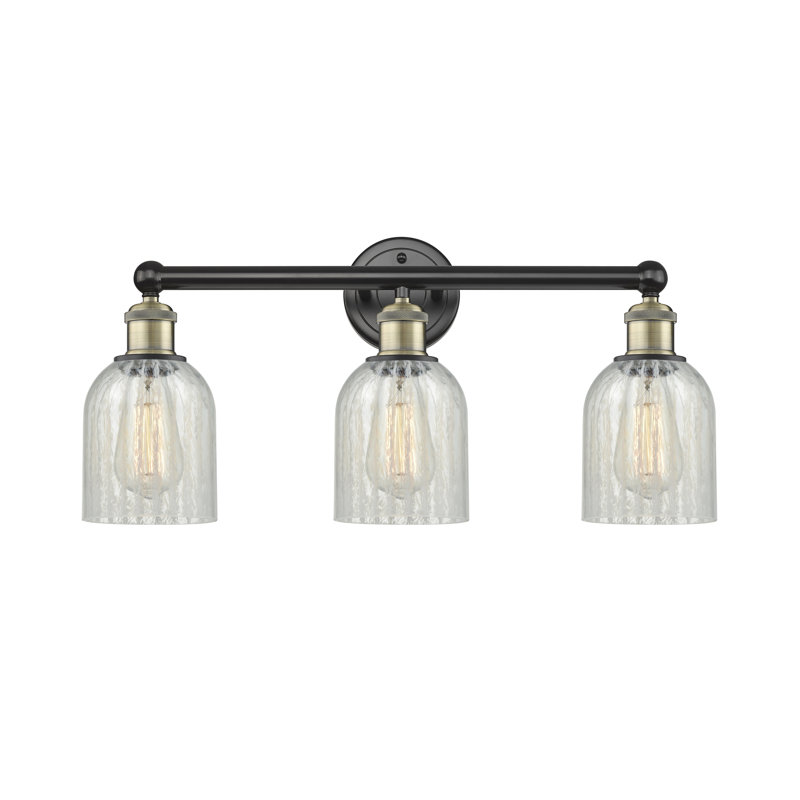 Reiko 3 - Light Dimmable Vanity Light, Mouchette, Black Antique Brass